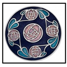 BROOCH MACK ROSE + LEAVES